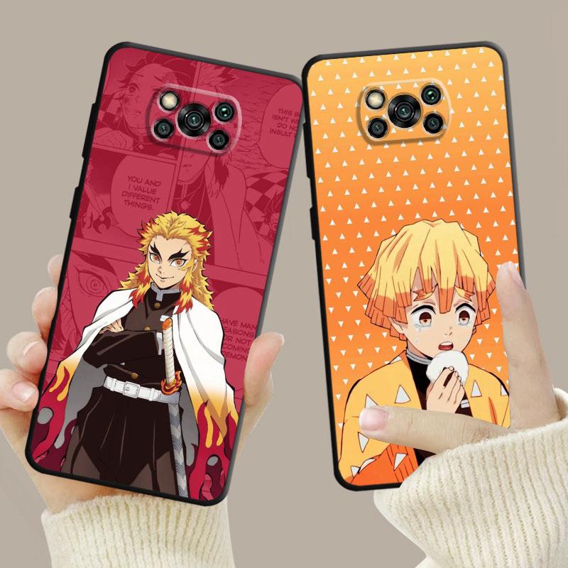 Case For Xiaomi Poco X3 Nfc X4pro M3 C40 For Mi 12 11 10 10t 8 Note10 Lite 11ultra 11t Pro F1 Cartoon Anime Demon Slayer Nezuko
