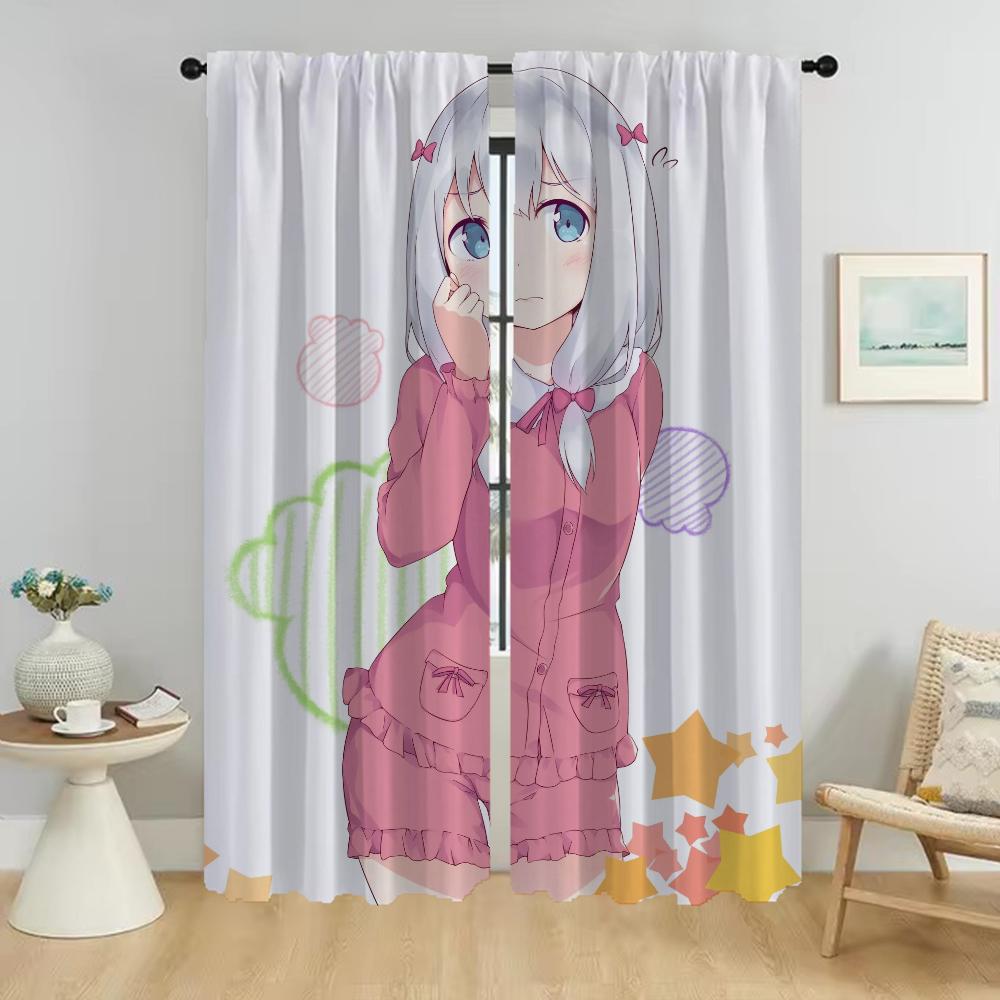 Tulle for Bedroom Eromanga Sensei Kitchen Curtains for Living Room Curtain Halloween Decoration Home Interior Curtains 2 Pieces