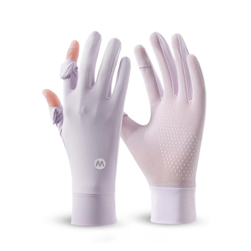 UV Protection Women's Gloves Summer Cycling Flip-Tip Touchscreen Ice Silk Driving Non-slip Golf Stretchy Breathable Hiking Glove