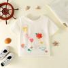 Malwee Girls' Fashionable Summer New Arrival Fashion Children round Neck Short Sleeve Cute Little Girl Casual T-shirt