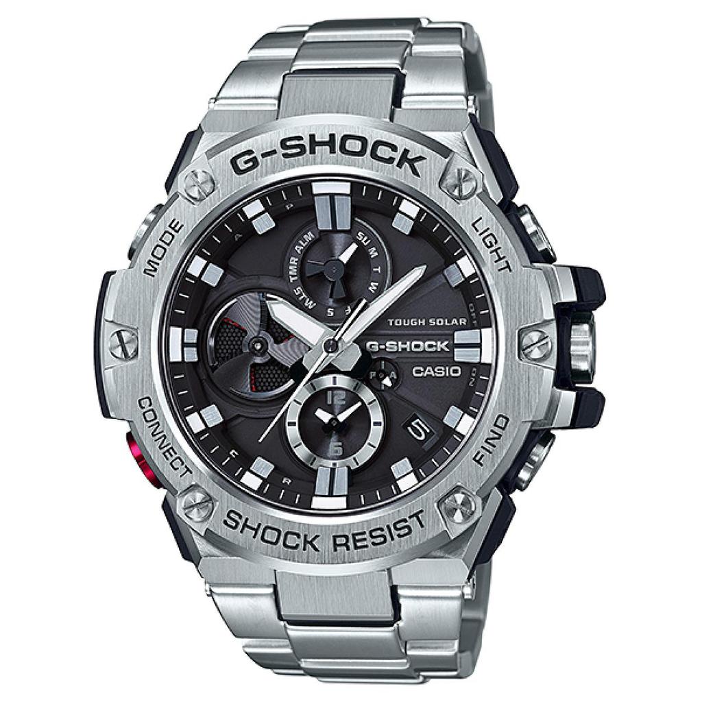Casio G-SHOCK GST-B100D-1AJF [G-STEEL Bluetooth Toughness Chronograph] Round Watch Silver Stainless