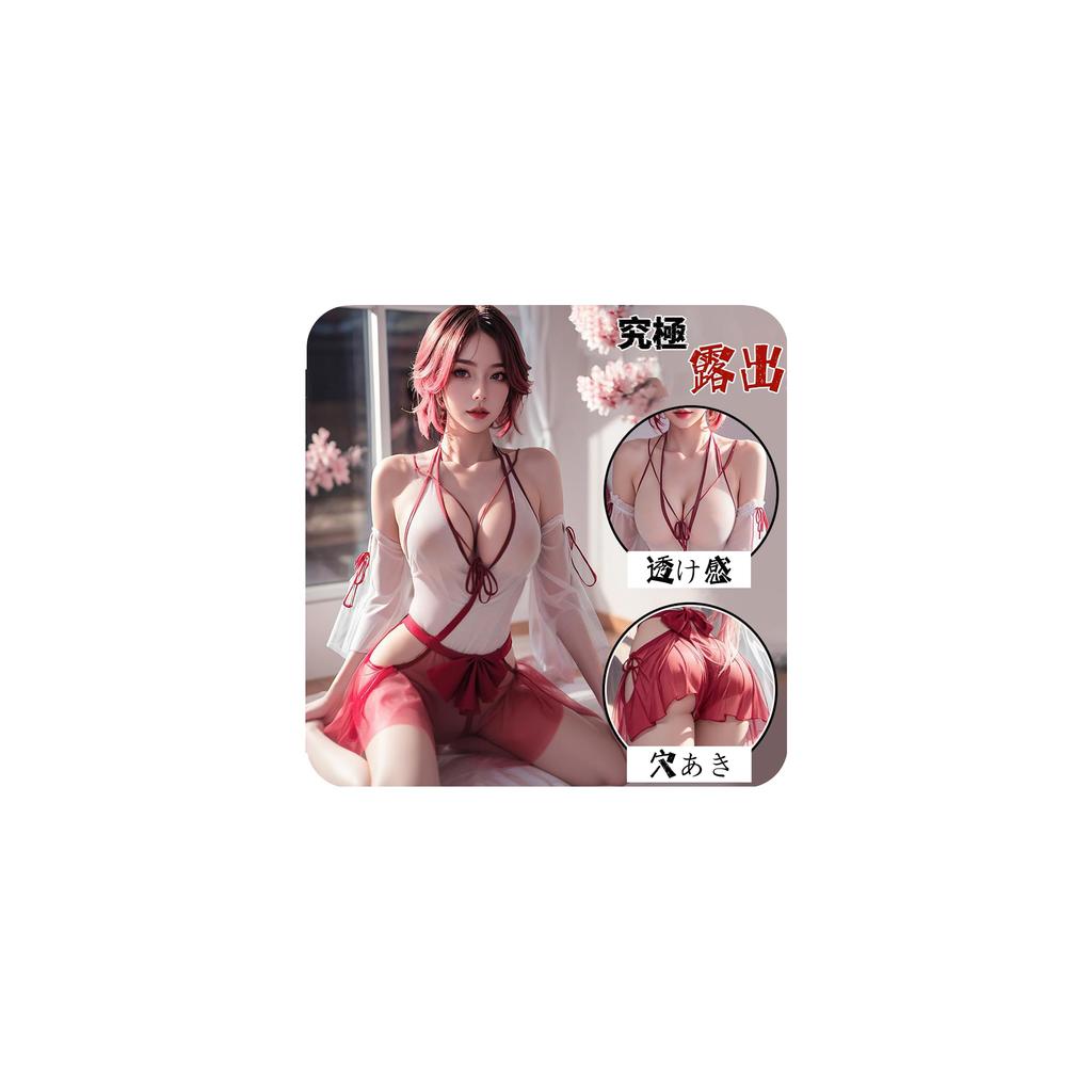 Shrine Maiden Fox Japanese Sexy Adult Couple Adult Red White Popular Cosplay Photography [LDDYCOS] Cosplay, Sexy, Erotic, Extreme, Seductive,