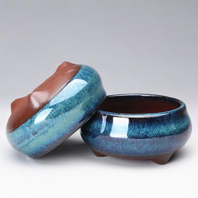 Chinese Style Bonsai Pots Breathable Stoneware Bonsai Pots With Holes Chinese Style Bonsai Flowerpot Ceramic Crafts for Garden