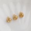 14K Gold Plated Hollow Pendant Connector with Bail Loop and Large Hole Barrel Bead for DIY Jewelry