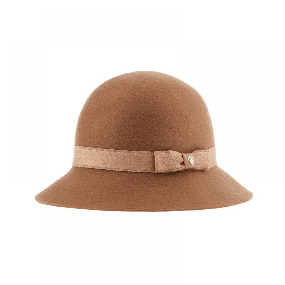 Helen Kaminski Hat51463 Ca Alfreda 6 Camel Ribbon Cashmere Cloche Bucket Hat