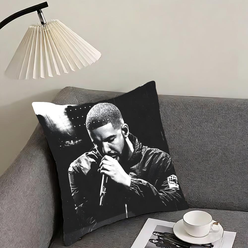 

DDrake Rapper Cushion Cover Pillowcase Ultra Soft Skin Friendly Fabric Cloud Like Comfort Concealed Zipper 30x30cm