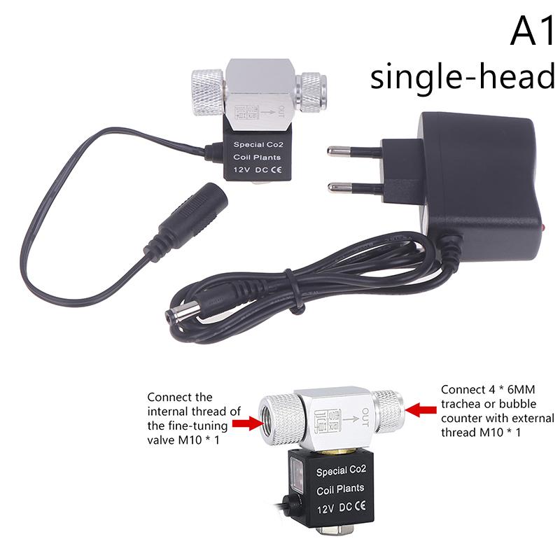 Aquarium Co2 Solenoid Valve Regulator 110V-220V Low Temperature Co2 Aquarium Fish Tank Electric Magnetic Valve Eu Us Dc12V