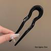 Elegant U-shaped Acrylic Hairpin for Women's Bun - New Chinese Style