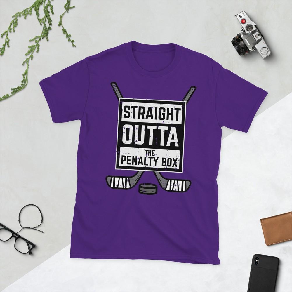 Ice Hockey Straight Outta Penalty Box Funny Unisex Boys Kids Tshirt