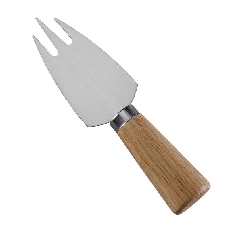 Auf Lager Gummiholzgriff Standfestes Edelstahl Käse- und Buttermesser-Set