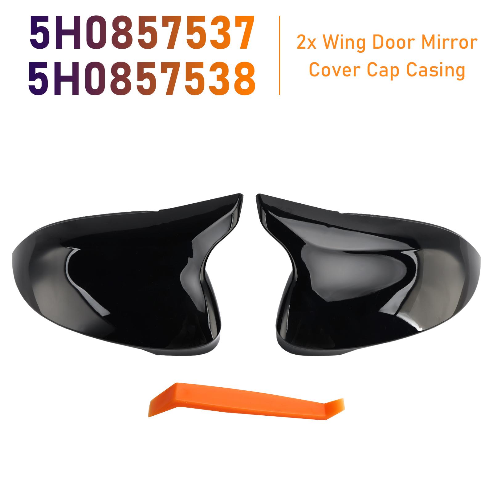 

2x Wing Door Mirror Cover Cap Casing for VW Golf MK8 2020+ 5H0857537 5H0857538