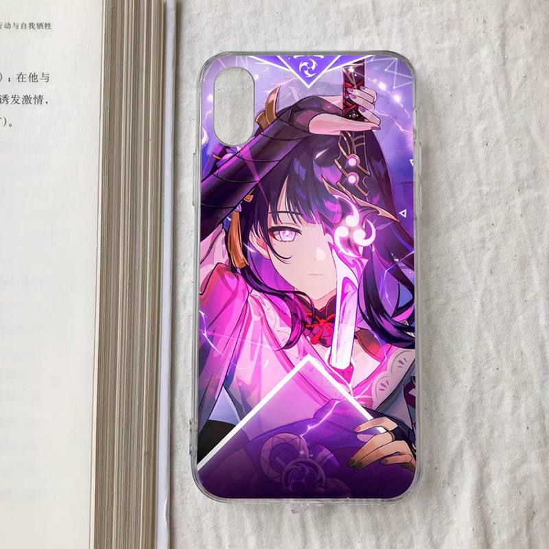 Genshin Impact Raiden Shogun Phone Case for iPhone 11 12 13 Mini Pro Max 8 7 6 6S Plus X 5 S SE 2020 XR XS 10 case