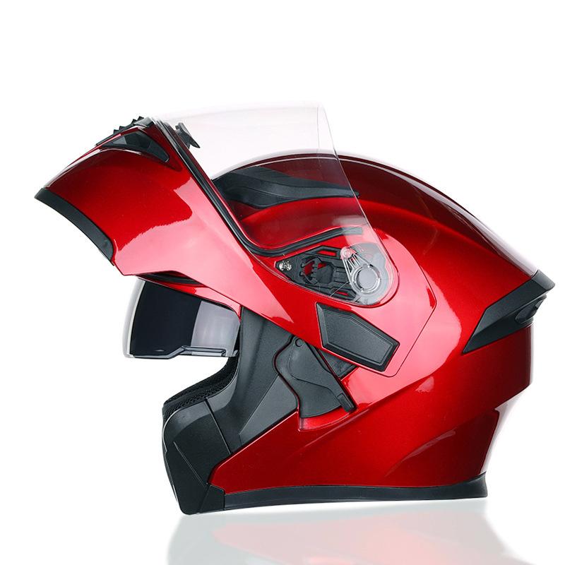 Full Face Helmets Jiekai Motorcycle Helmets Safe Double Visor Flip Up Helmet Casque Moto Racing 4 Season Motor Cycle MOTO Helmet