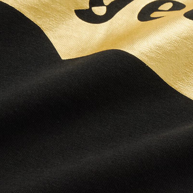 ONITSUKA TIGER Round Neck Letter Short Sleeve T-Shirt Unisex T-Shirts Black Gold 2183B174-001