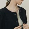 AUBARD Sheer Check scrunchy_Beige