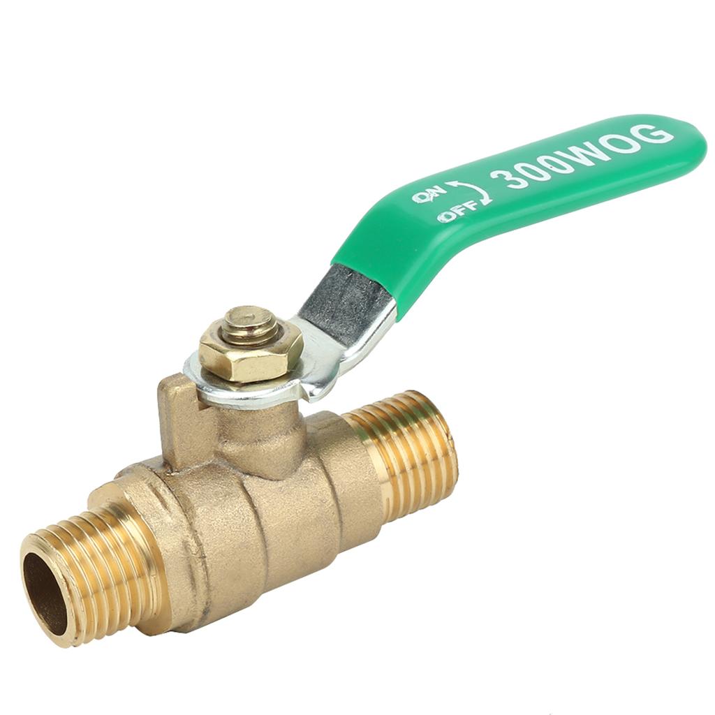 Male To Male Thread Brass Pipe Ball Valve Two Way Mini Ball Valve Shut Off Valve (G1 4 )