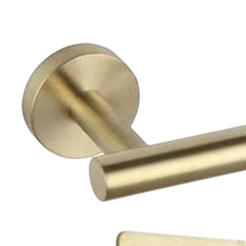Brushed Bathroom Accessories Kit Towel Rack Hooks Holder Heavy Duty -Piece Modern Style for