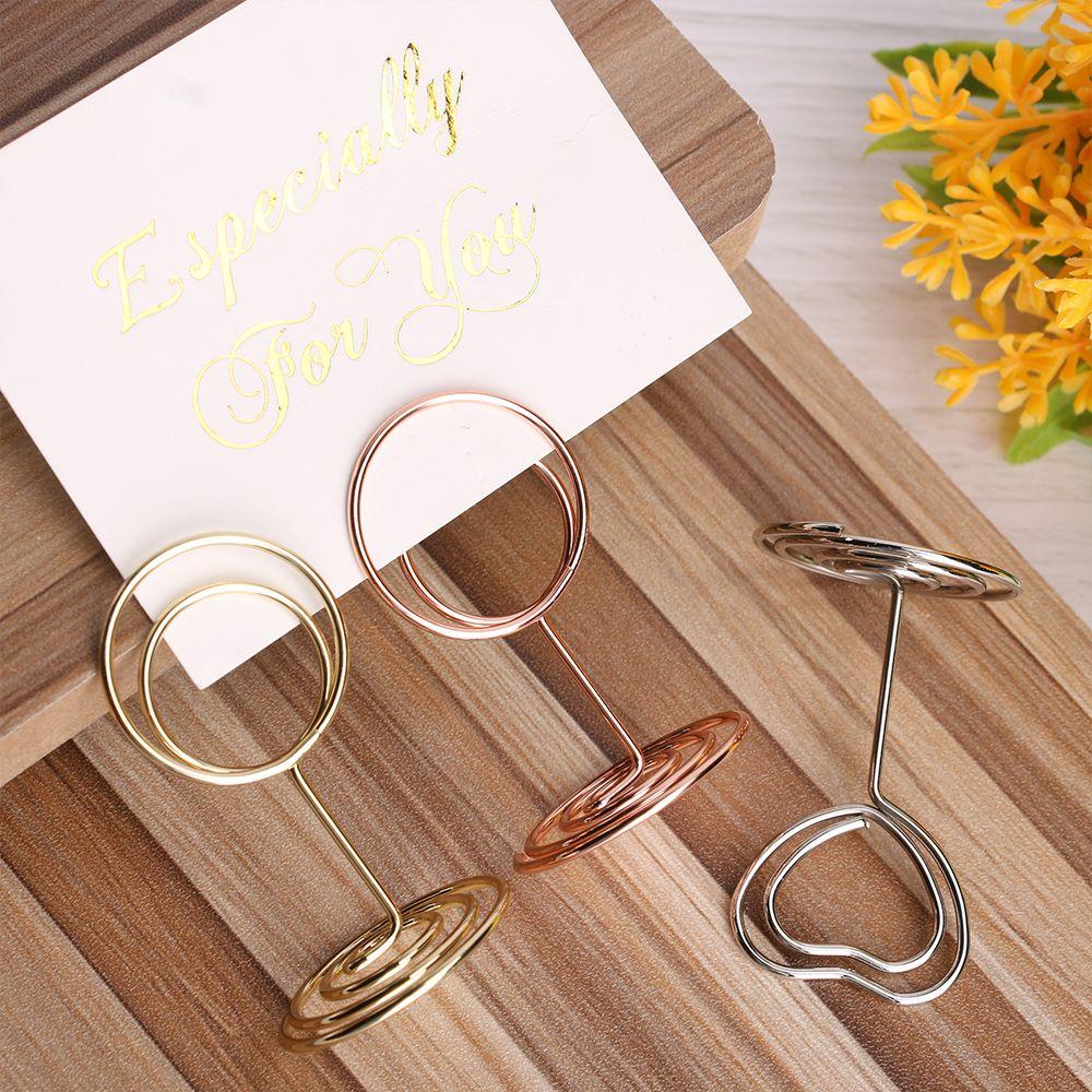 Decoration Rose Gold Wedding Supplies Clamps Stand Table Numbers Holder Place Card Photos Clips