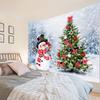 Tapestry Winter Forest Cute Snowman Christmas Tree