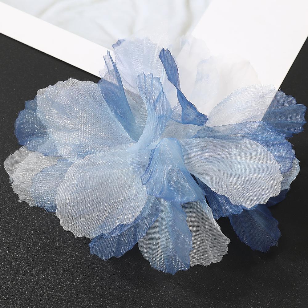 10Pcs 3D Flower Organza Lace Patches Applique For Bridal Wedding Dress Home Gradient Lace Trim Sewing Accessories Room Decora