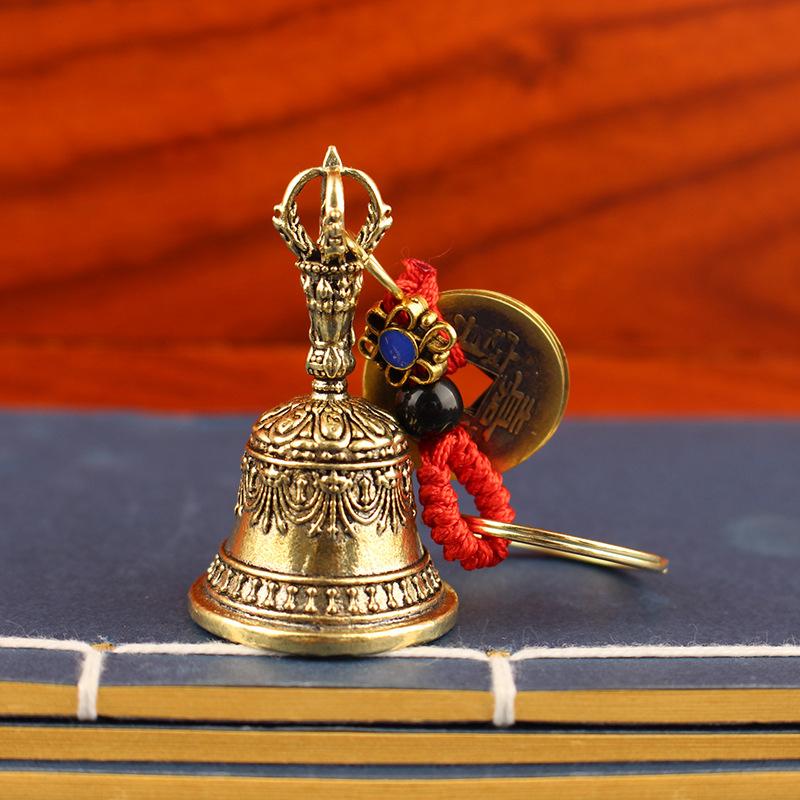 Retro Copper Bell Wind Chimes Brass Crafts Die-Casting Falling Wind Chimes Tibetan Bronze Bell Ideas Copper Bell Pendant