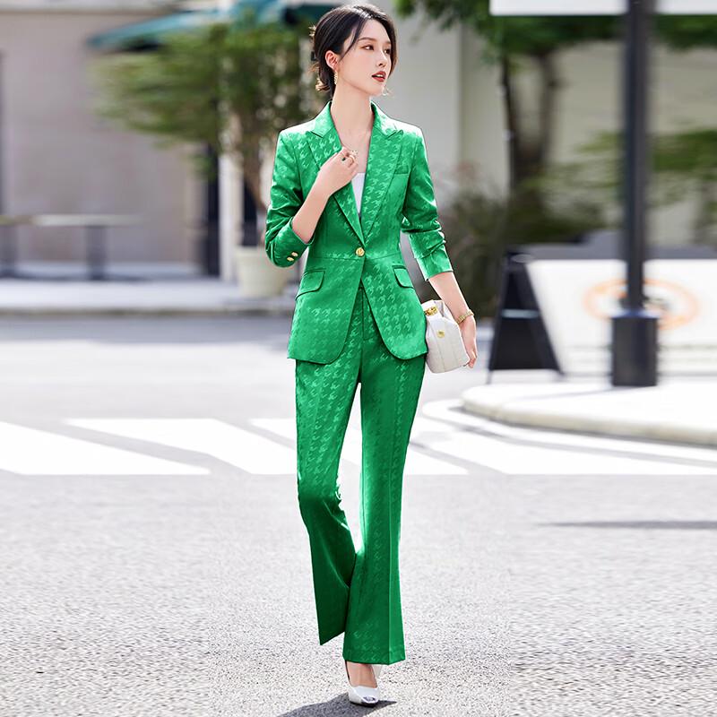 Women's Elegant Imitation Acetate Blazer Suit Set