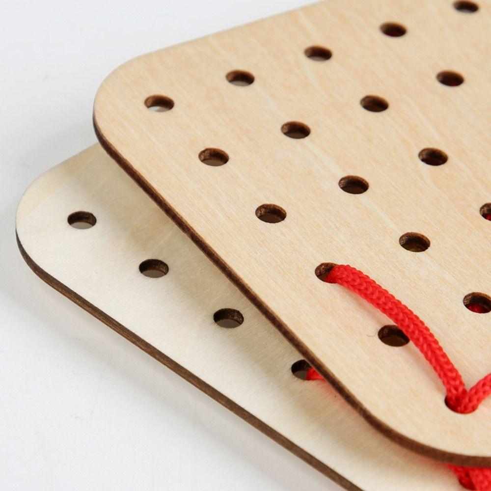 Interaction Montessori Wooden Rope Board Thinking Training Graphical Educational Toys  Social Games