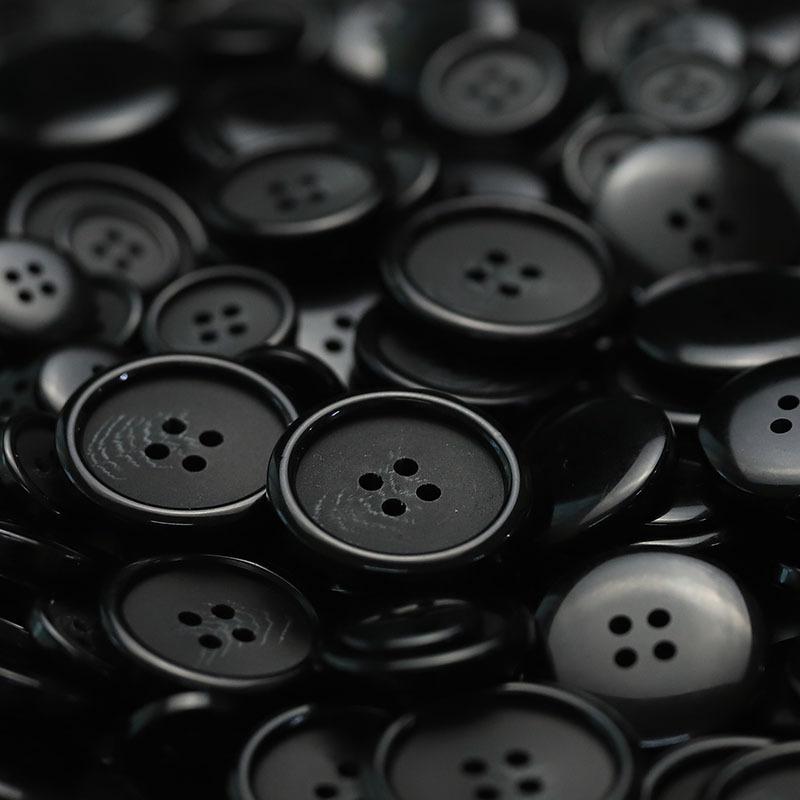 

Four-Eye Button Resin Accessories Men S And Women S Decorations Double-Sided Nylon Coat Jacket Versatile Sweater Cardigan Suit Buttons 1 #[14.5mmJH2520 rough edge four-eye matte black]