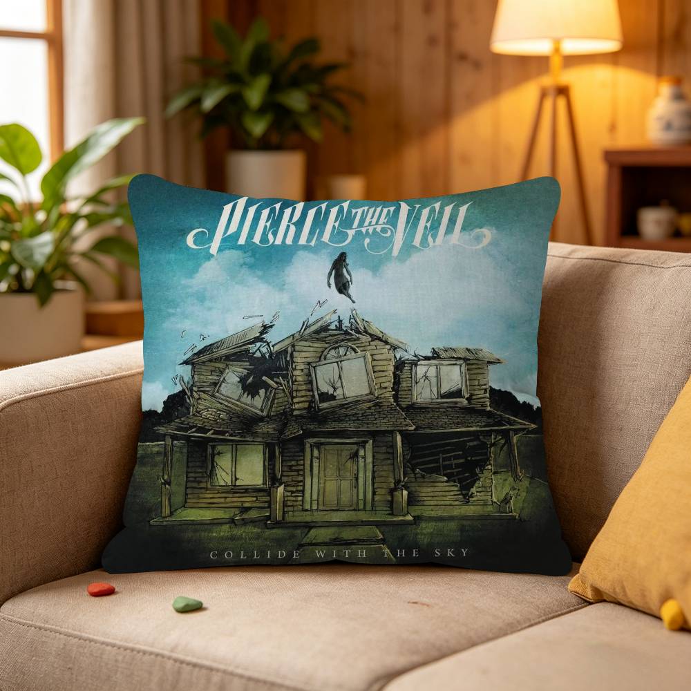 P-Pierce The Veil Band Pillow Cushion Cover Pillowcase Living Room Sofa Home Decor Customized