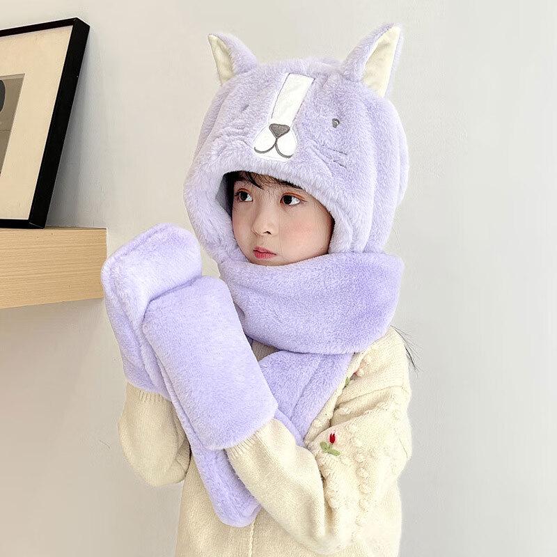 

Children s Warm Integrated Scarf Hat Set 1