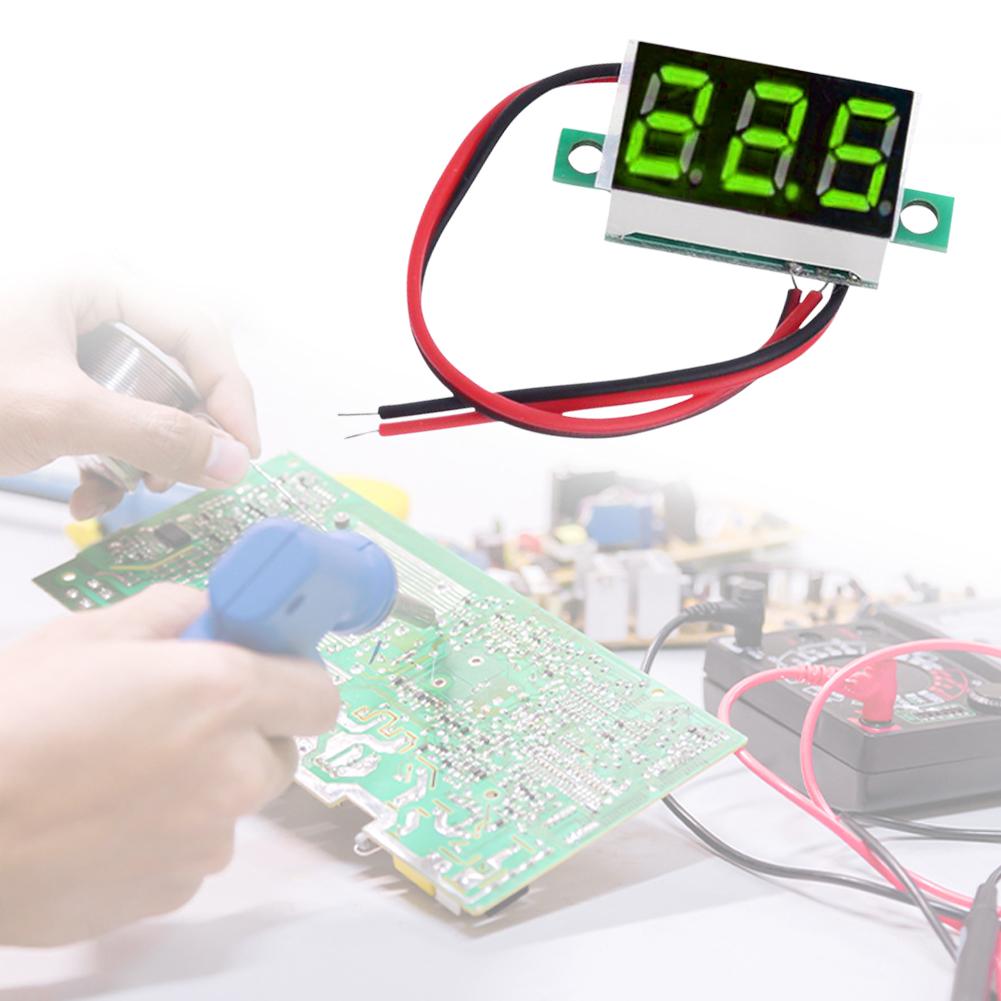 0.36 Inch LED Digital Mini Voltmeter Blue/Red/Green LED Display DC 4.5V-30V Voltage Panel Meter Voltage Tester