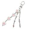 Eye Catching Phone Lanyard Bowknot Heart Cross Star Chain Pendant Keychain Colorful Beaded Keyring Bag Accessory