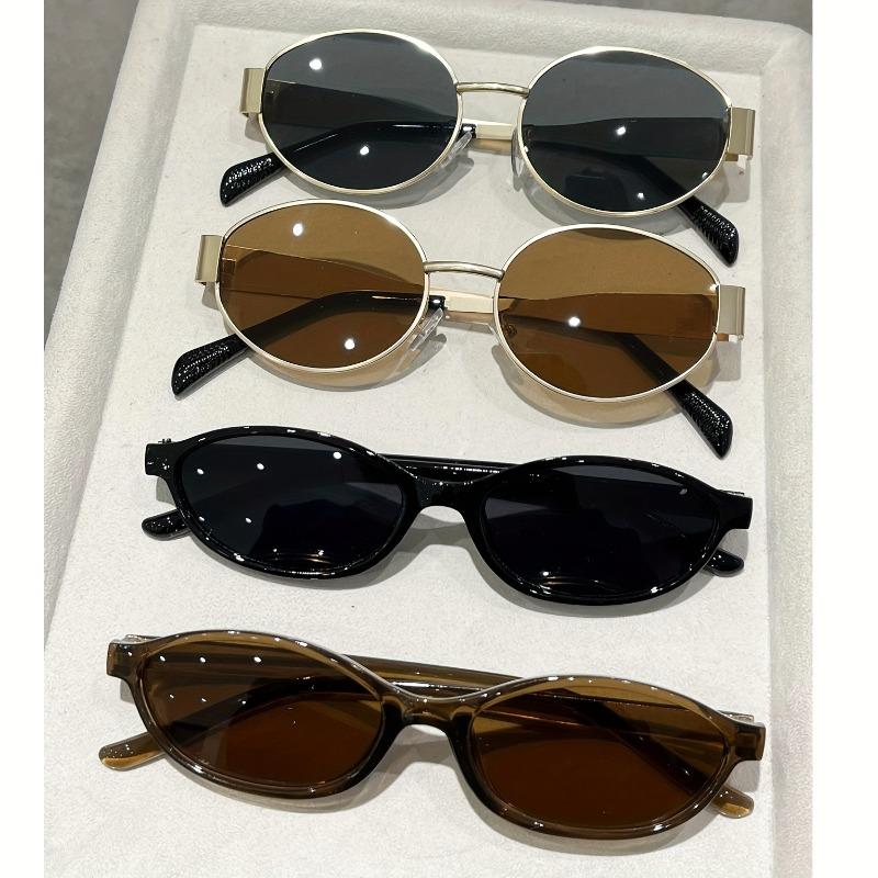

4-pack unisex vintage oval glasses Stylish & versatile For daily wear & gifting Suitable for all face shapes