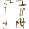 TLXT European Antique Brass Shower Faucet Set