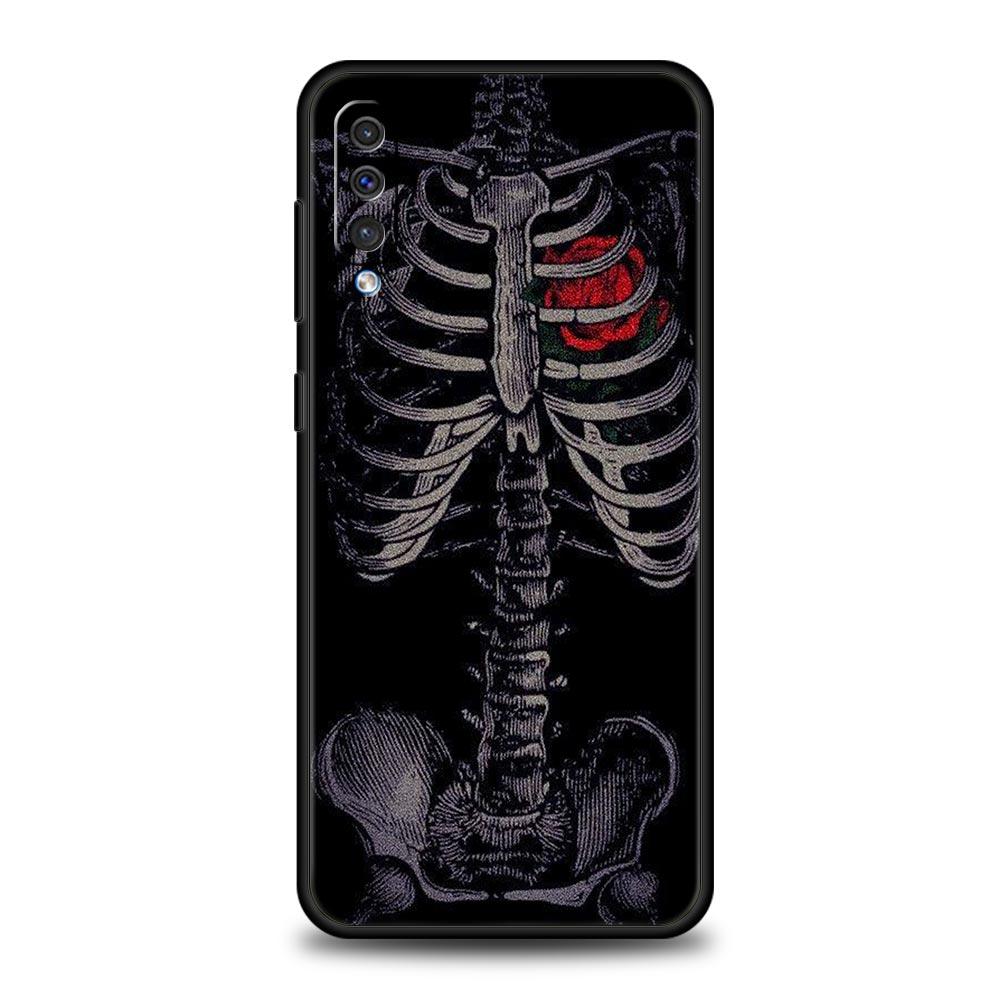 

Phone Case For Samsung A56 A36 A26 A24 A12 A14 A16 A50 A70 A20E A22 A40 A34 A54 A42 A52 5G A04s A06 Cover Hard Pink Purple Skull Galaxy A24 4G