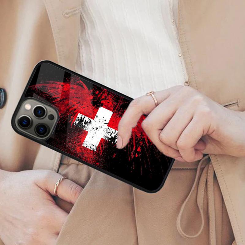 

Switzerland Swiss Flag Magnetic Phone Case For APPLE iPhone 17 Air 16 14 13 12 Pro Max 15 Plus Wireless Charge MagSafe Cover iPhone 14