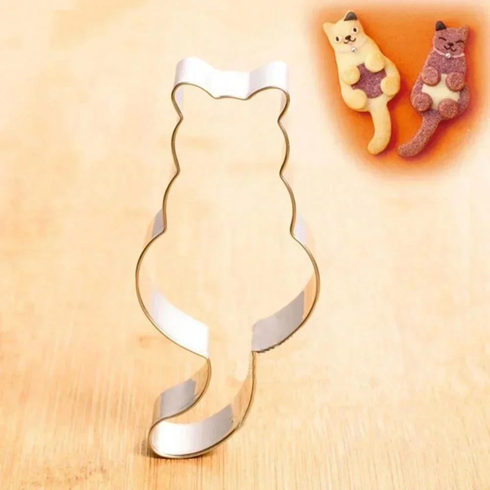 10pcs/1pc Cat Shaped Aluminium Baking Cake Mould Cookies Cutter Mold Sugarcraft cookie cutter  baking