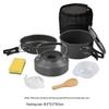 Outdoor Cookware Set DS311: 2-3 Person Portable Picnic Set with 1.1L Teapot and Tableware Accessories