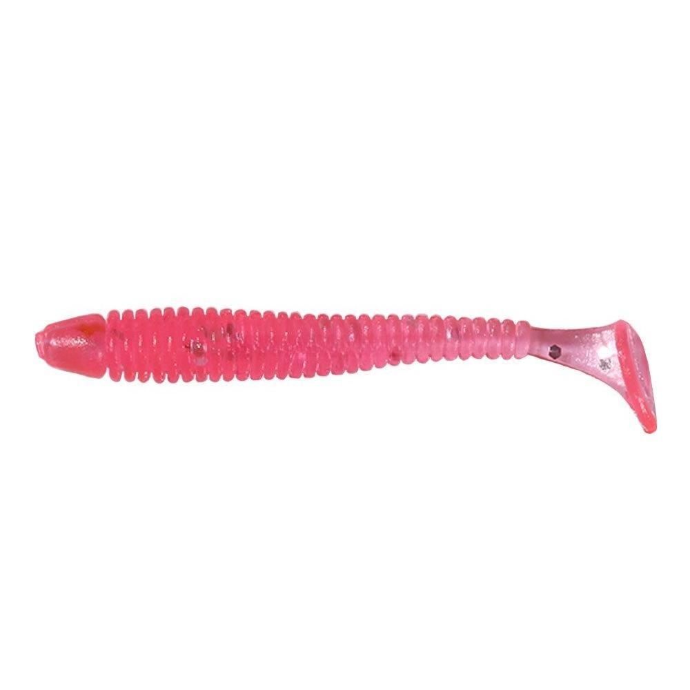1 PACCO 5,5 cm 0,6 g 50 pezzi/sacchetto Esca artificiale morbida in plastica tipo verme con coda a palette