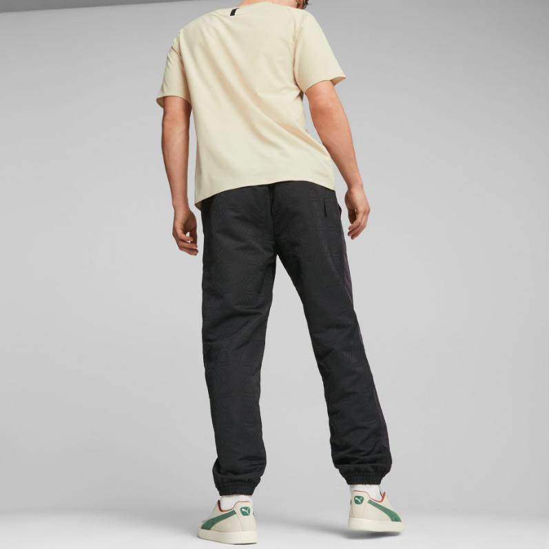 Puma T7 Printed Elastic Waist Woven Cuffed Casual Knit Sports Pants Unisex pants 539019-01