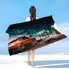 Logo auto Mustang Teli da Spiaggia Asciugamano da Doccia Asciugamano per Sauna Viaggio Spa Microfibra Asciugatura Rapida Accessori Palestra Carina Decorazione Stanza