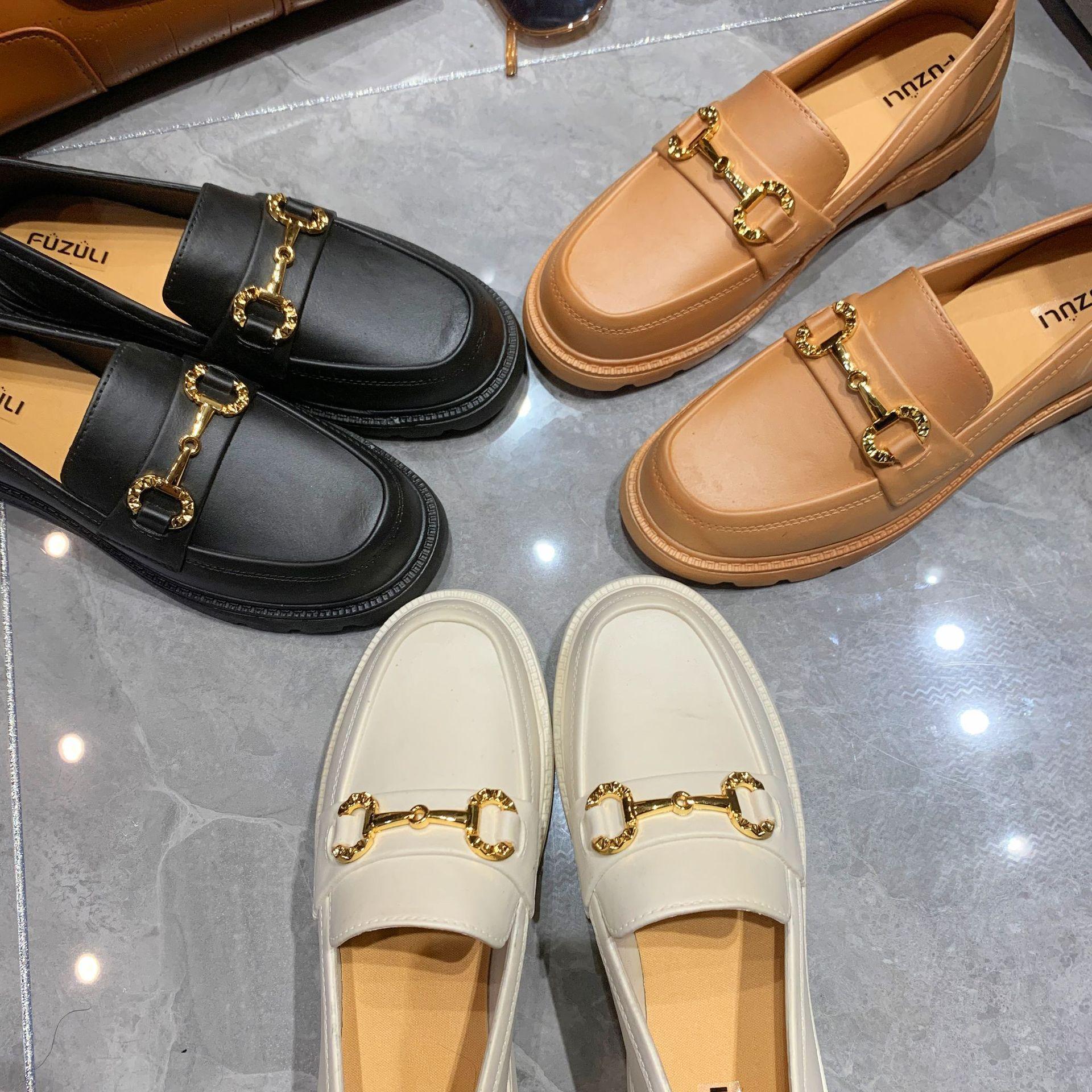 Мокасины Ji British Style Retro ПВХ с одной педалью — фото 4