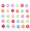 100Pcs Acrylic Letter Beads Round Loose Beads for DIY Bracelet Fashion Jewelry Making