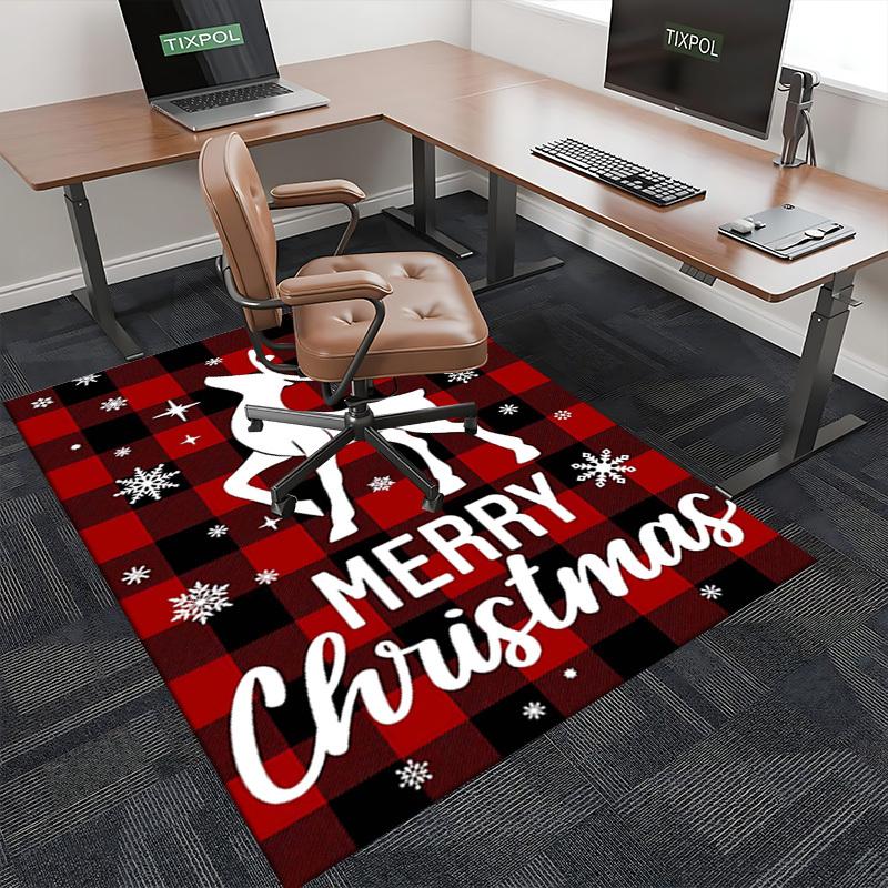 Weihnachts-Hirsch Stuhlmatte - Rutschfester Teppich für Büro, Heimdekoration, Wohnzimmer, Schlafzimmer, Spielzimmer & Schlafsaal Teppich - Anime Cartoon Design Feiertagsgeschenk