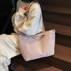 Women Large Capacity Tote Bag Commuter Canvas Bag Student Class Shoulder Bag