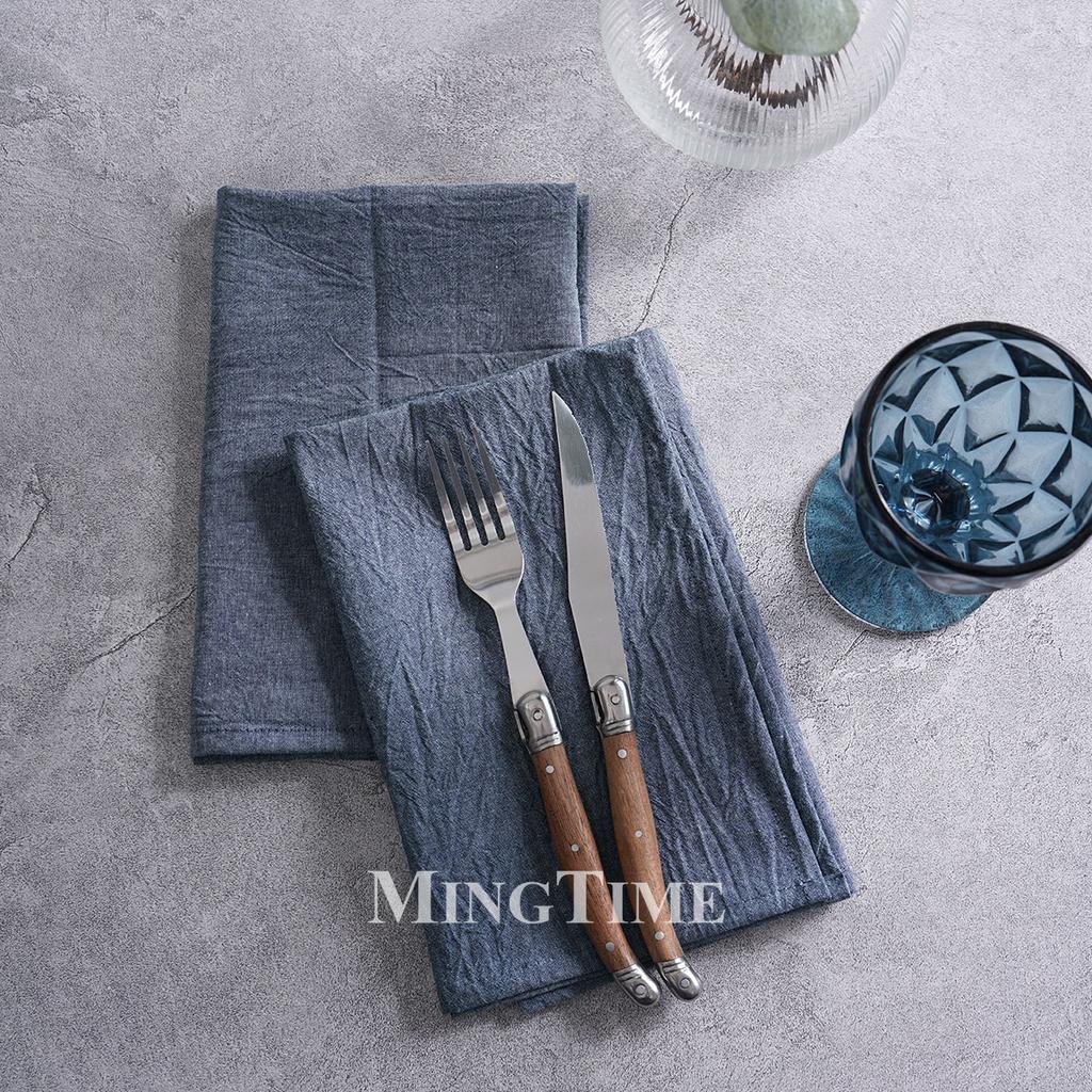 45×45cm Pure Cotton Square Napkin Heather Mixed Yarn 18×18in Soft Table Napkin for Wedding Party Hotel Home Kitchen Decor