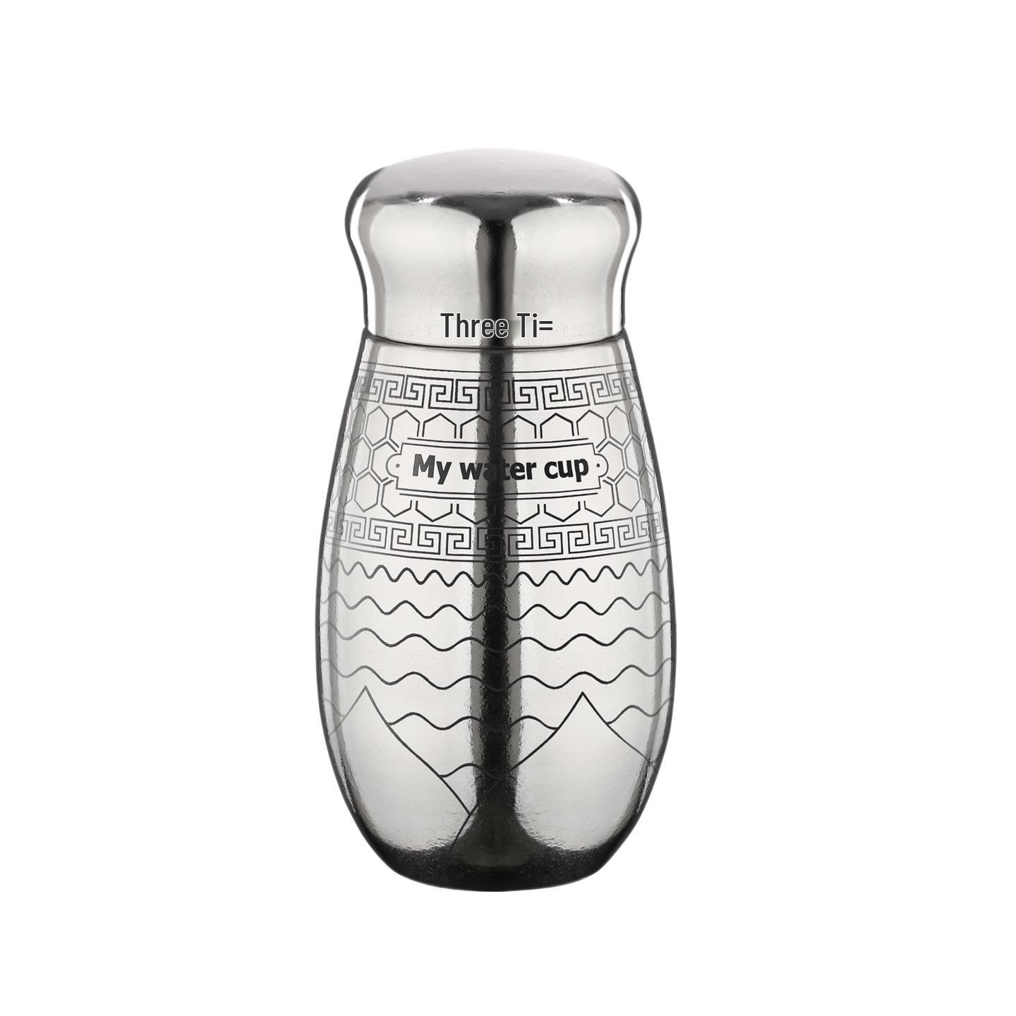 Pure Titanium Thermos Cup: High-End Tea Brewing, Portable, Plastic-Free, Large Capacity. 500ml