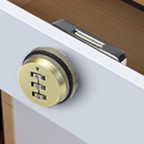 1 Set Digital Password Lock Thickened 3-digit Design Zinc Alloy Mailbox Drawer Security Number Code Lock Daily Use