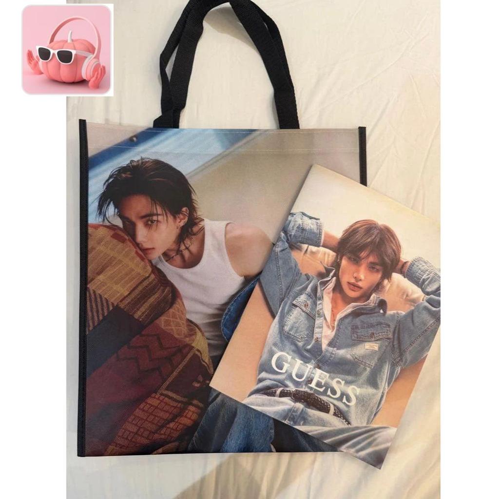 Guess STRAY KIDS HYUNJIN KOREA POP-UP Lookbook Tarpaulin Bag