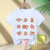 Cute Capybara Loves Bubble Tea Print Kids TShirt Summer Childrens Cartoon Shortsleeved Casual Tops Boys and Girls Clothing